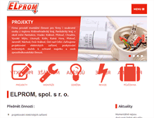 Tablet Screenshot of elprom.cz